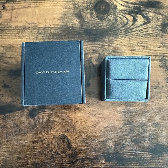 David Yurman Empty Black Leather Small Ring Box - Picture 1 of 6